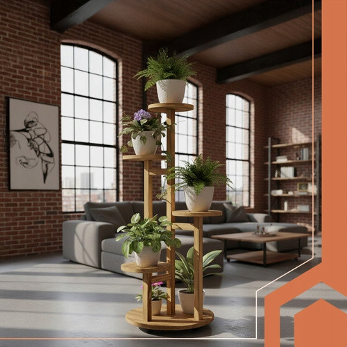 Подставка деревянная для цветов 86 см на колесах Ruhhy (26041) Нововолынск - изображение 7