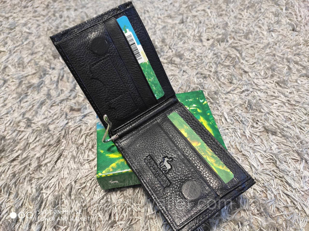 Маленький мужской кошелек на магнитах с зажимом для купюр Marco Coverna Киев - изображение 6