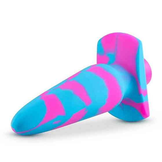 Анальный виброплаг Avant Vibrotize Fuchsia розово-голубой, 12.7 х 3.1 см Sex Aura Киев