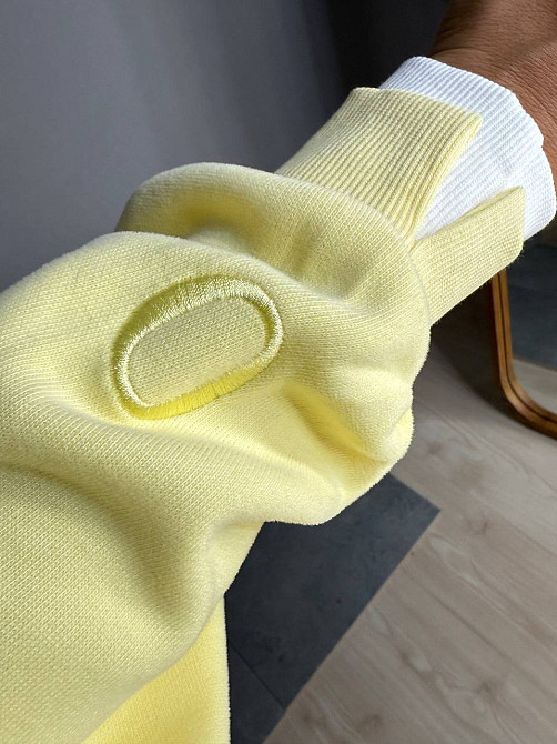 Костюм женский A-N 27063 свитшот и джогеры оверсайз с вышивкой желтый, желтый, S Киев - изображение 2