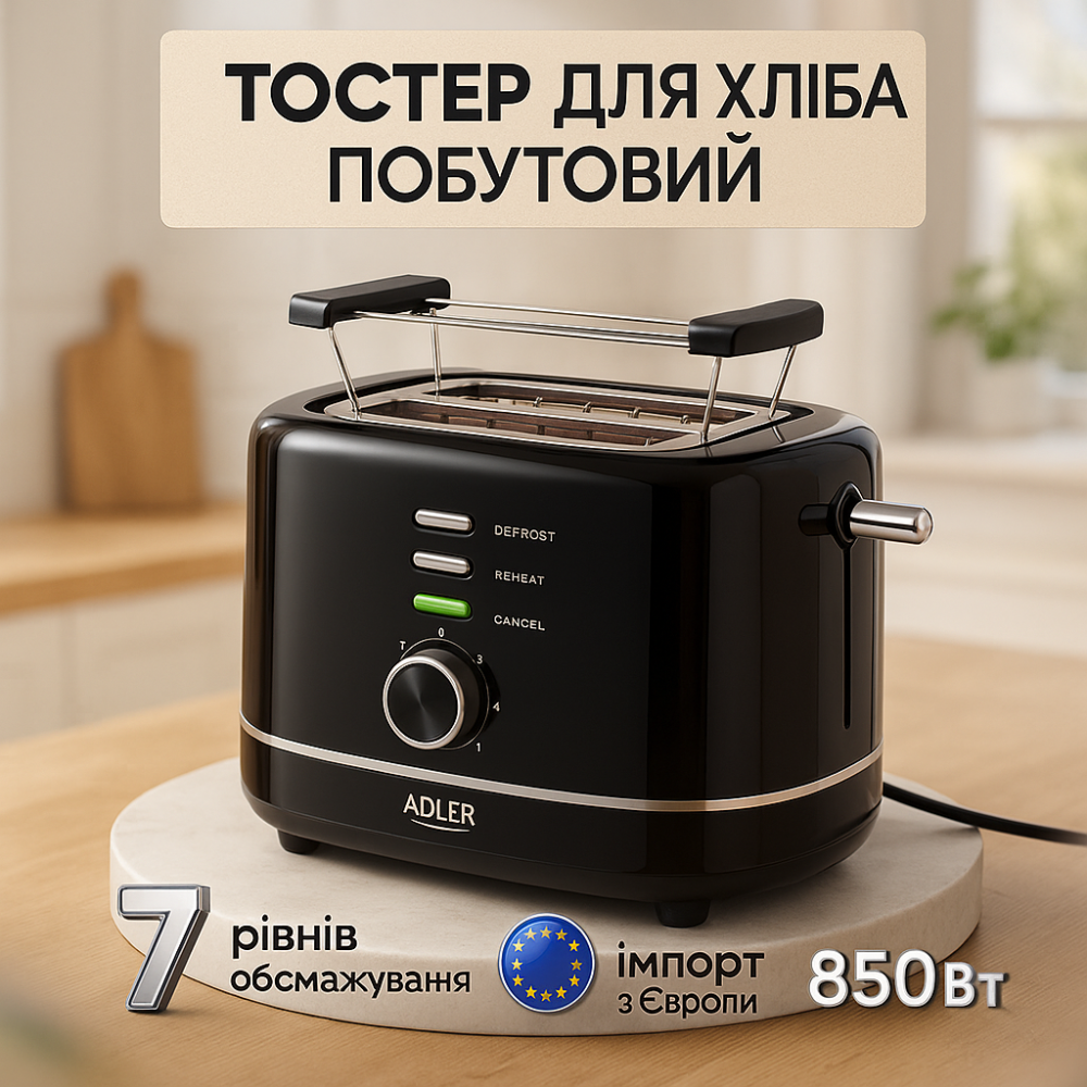 Тостер компактный Adler, Тостер для поджаривания тостов Сэндвич для приготовления завтрака ZK-13 Львов - изображение 11