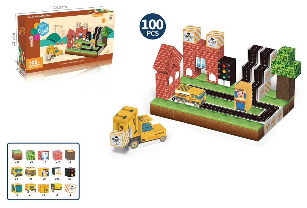 Конструктор My World Магнитные блоки 2.3 см Город, 100 элементов (7120493) Киев - изображение 1