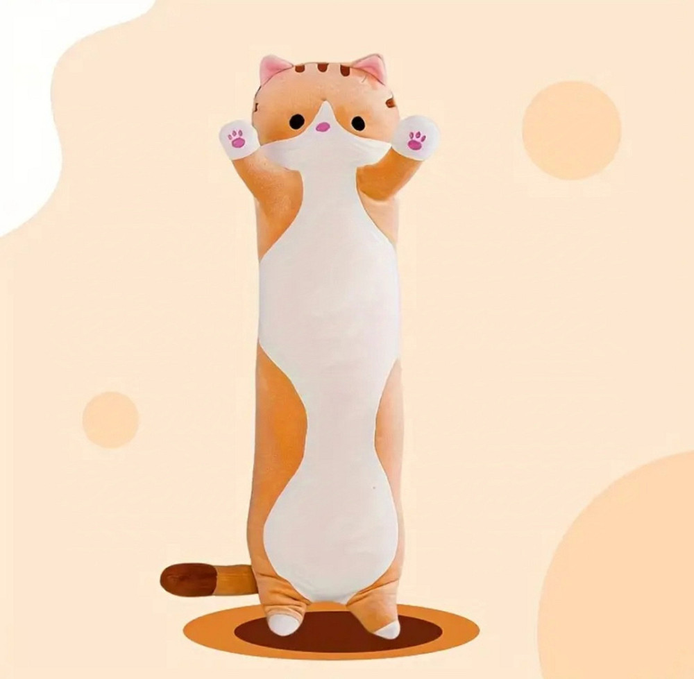 Кот батон рыжий мягкая игрушка подушка обнимашка 90см Киев - изображение 1