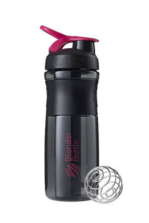 Шейкер спортивний (пляшка) BlenderBottle SportMixer Flip 28oz/820ml Black/Pink Каменское - изображение 3