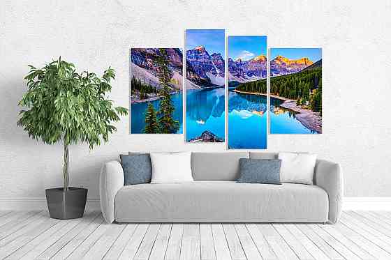 Модульна картина в спальню, вітальню Озеро Природа Art-616_4 115x170 см Київ