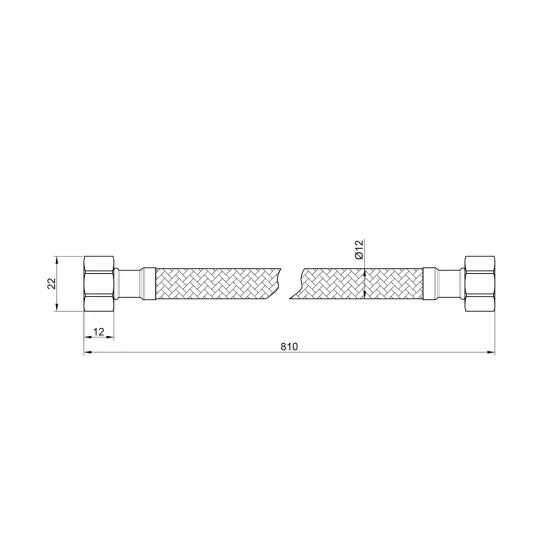 Гнучка підводка для води Thermo Alliance Standart 80 см ГГ SD397W80 Київ