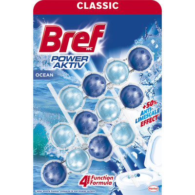 Туалетный блок Bref Сила Актив Триопак Океанска Свежесть 3х50 г (9000100753494) Винница - изображение 1