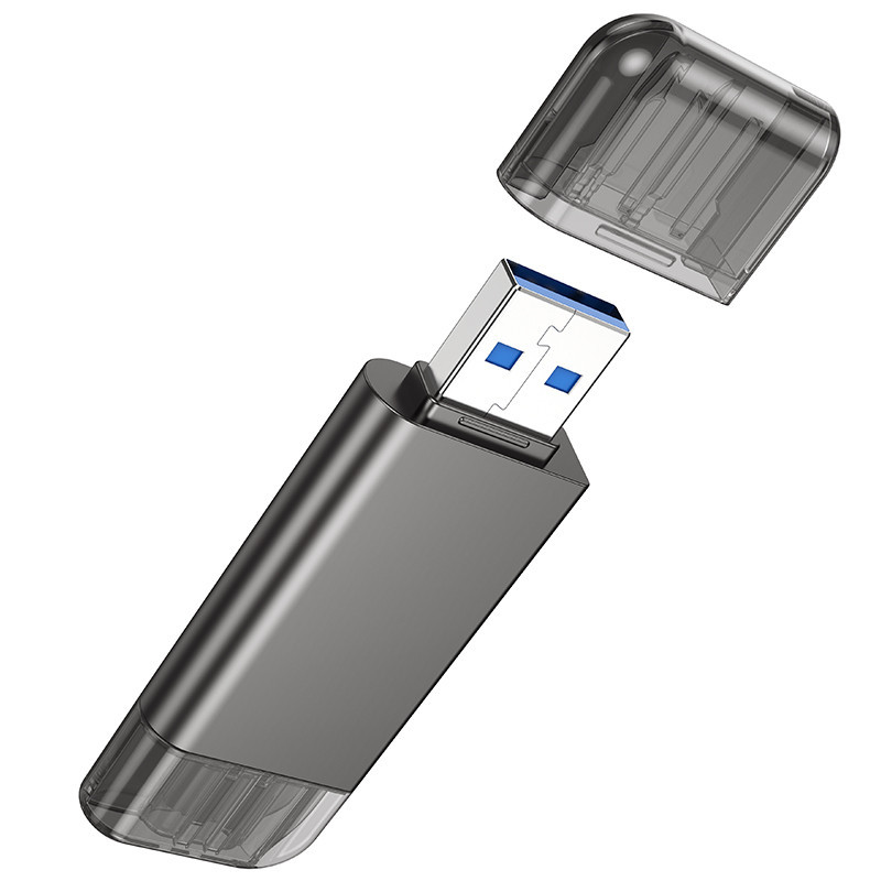 Кардридер HOCO HB39 USB/Type-C 3.0 high-speed card reader Metal Gray Киев - изображение 15