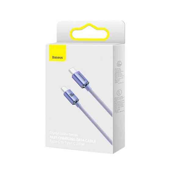 Кабель Baseus Crystal Shine Series Fast Charging Data Cable Type-C to Type-C 100W 1.2m Purple Київ