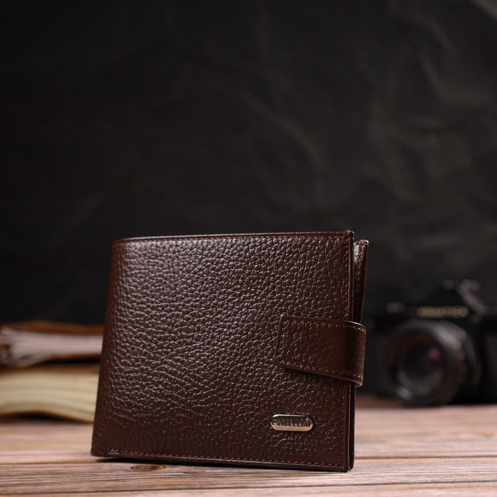 Практичний горизонтальний гаманець для чоловіків із натуральної шкіри флотар (CANPELLINI) Київ - фото 3