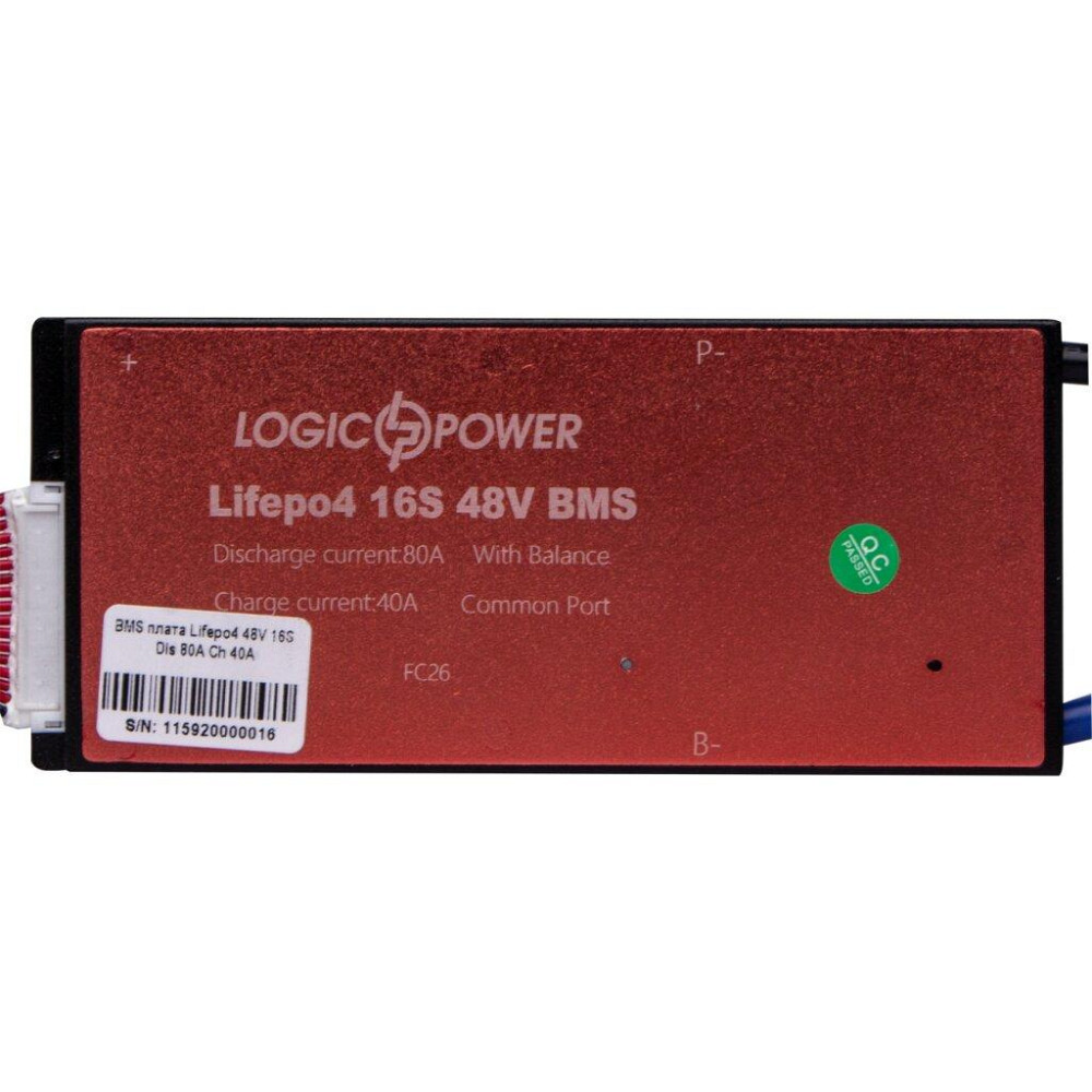 BMS плата LiFePO4 48V 16S Dis 80A Ch 40A Київ - фото 1