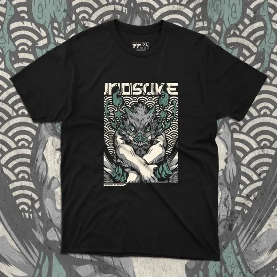 Футболка для подростка мальчика с принтом Клинок, рассекающий демонов Іноске Хашибіра 5 Размер 160 Anime10410 Днепр