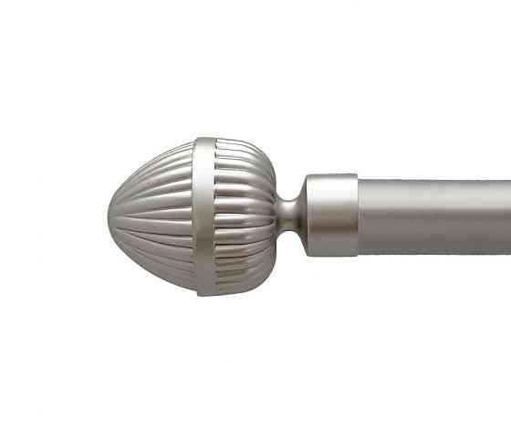 Карниз Orvit Одеон металевий дворядний техно гладка труба кільце металеве Сатин 25\19 мм 240 см (00-00026415) Львов