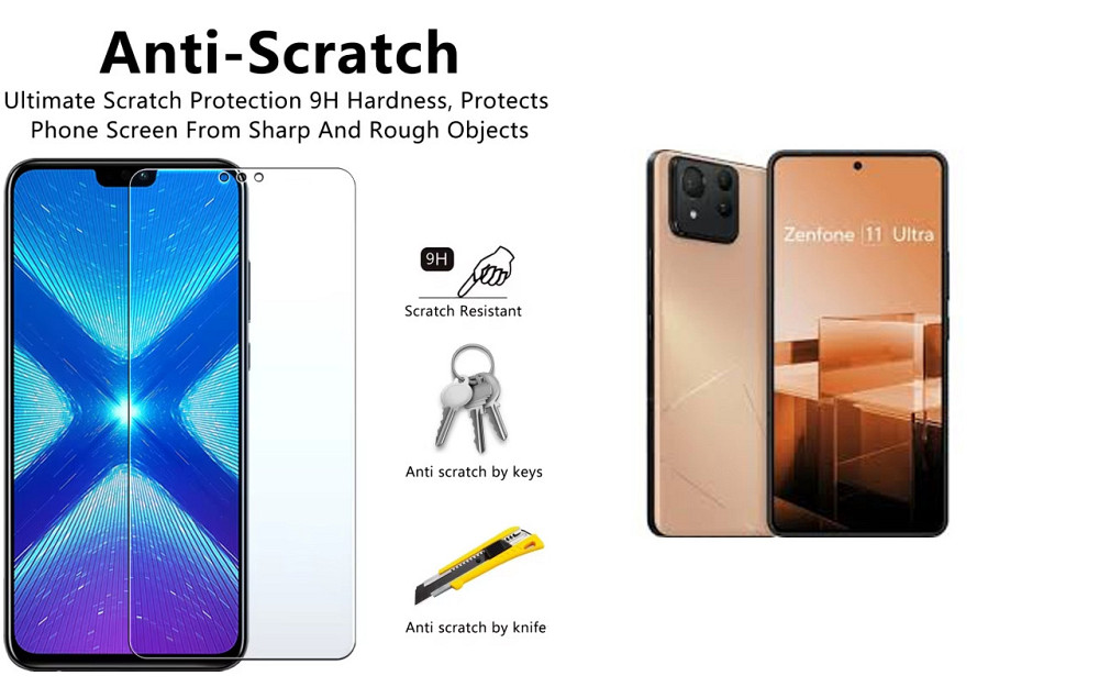 Защитное стекло NeoGlass для ASUS ZenFone 11 Ultra – ультрапрозрачное и устойчивое Киев - изображение 1