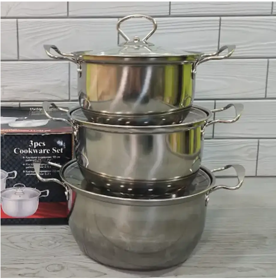 Набор кастрюль из нержавеющей стали UNIQUE UN-5074 6 предметов Одесса - изображение 6