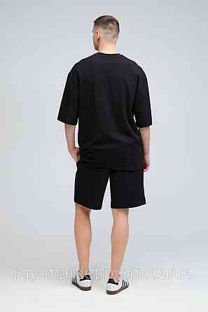 Костюм футболка оверсайз та шорти RAY BASIC чорний чоловічий (U1801M-Black) Київ