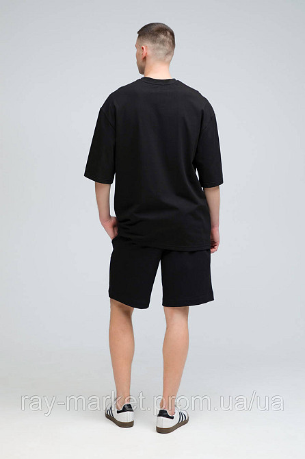 Костюм футболка оверсайз та шорти RAY BASIC чорний чоловічий (U1801M-Black) Київ - фото 3