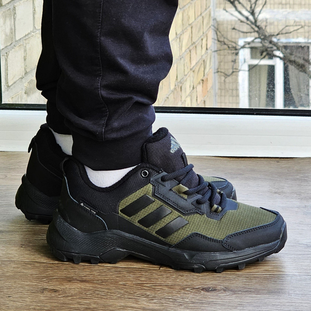 Термо Кроссовки Adidas Gore-Tex Хаки Мужские Зимние Адидас Зелёные (размеры: 41) Днепр - изображение 6