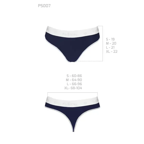 Спортивні трусики-стрінги Passion PS007 PANTIES M, navy blue Львів