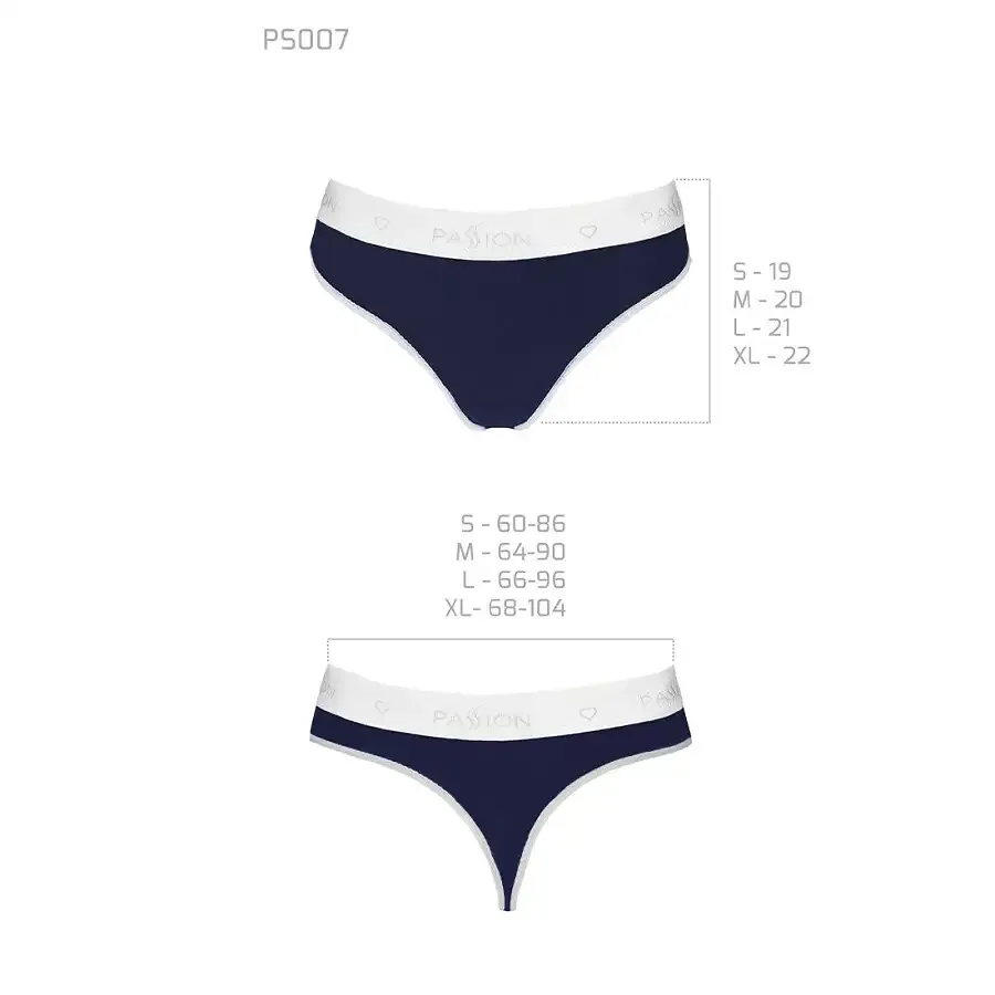 Спортивні трусики-стрінги Passion PS007 PANTIES M, navy blue Львів - фото 6