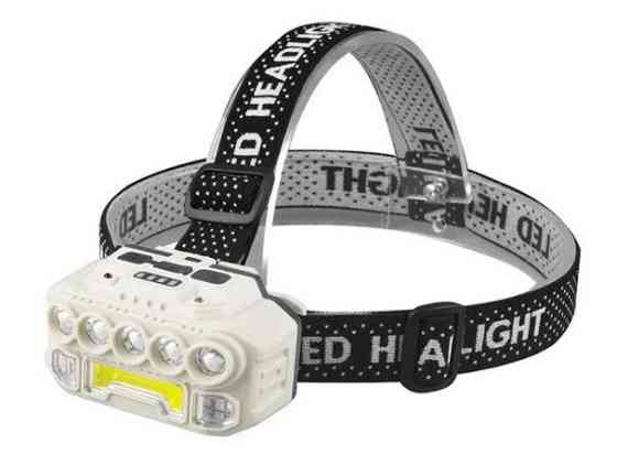 Ліхтар налобний BL HX-817 із сенсором 9070, чорно-білий Вінниця