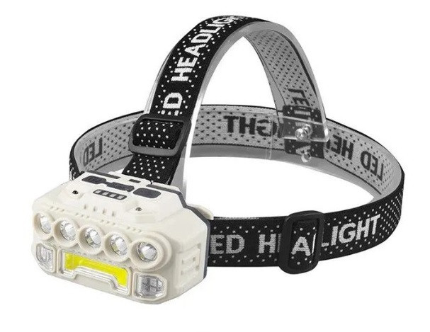 Ліхтар налобний BL HX-817 із сенсором 9070, чорно-білий Вінниця - фото 1