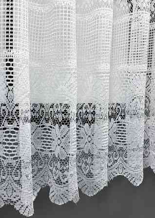 Тюль сетка VR-Textil Juli № 1715т Арка на кухню цвет белый 500х160 см (53-0045) Киев