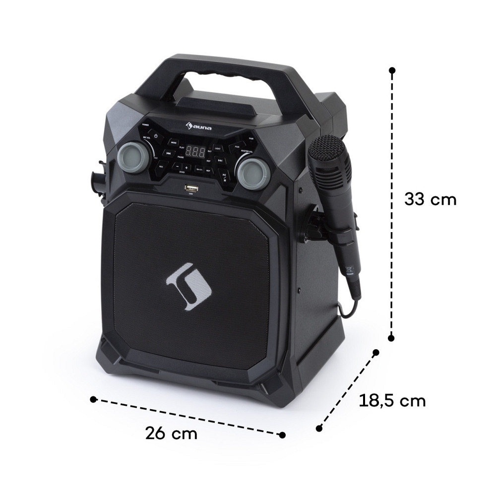 Караоке-система Rockstar LightShow BT USB Line-In/Out 2 x 6,3 мм, черный (Германия, читать описание) Ровно - изображение 10