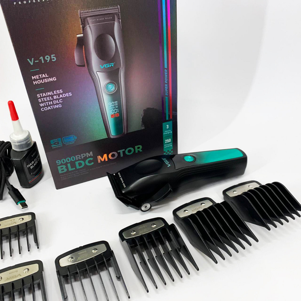 Електрична машинка для стрижки VGR, Електрична машинка з насадкою для бороди, Професійна електробритва EH-26 Київ - фото 3