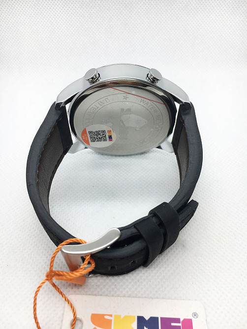 Мужские спортивные часы Skmei 1653 (Черные с серебристым) Киев - изображение 4