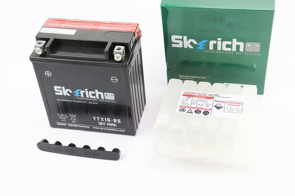 Акумулятор 12V14Аh YTX16-BS кислотний (L150*W87*H161mm) Київ - фото 1