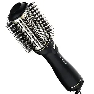 Фен-щітка HB-826-2 1000 Вт, 2 насадки, 3 швидкості, поворотний шнур 360°, петля для перенесення, зручне укладання Одеса - фото 4