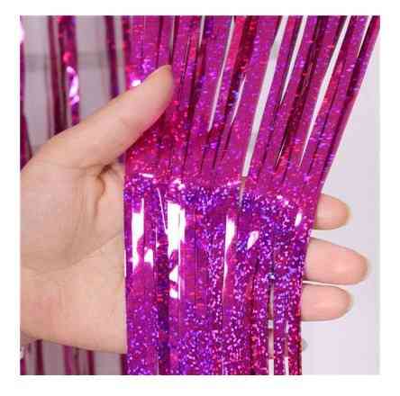 Дощик для фотозони з голограмою прикраса 245 см на 92 см малиновий Київ