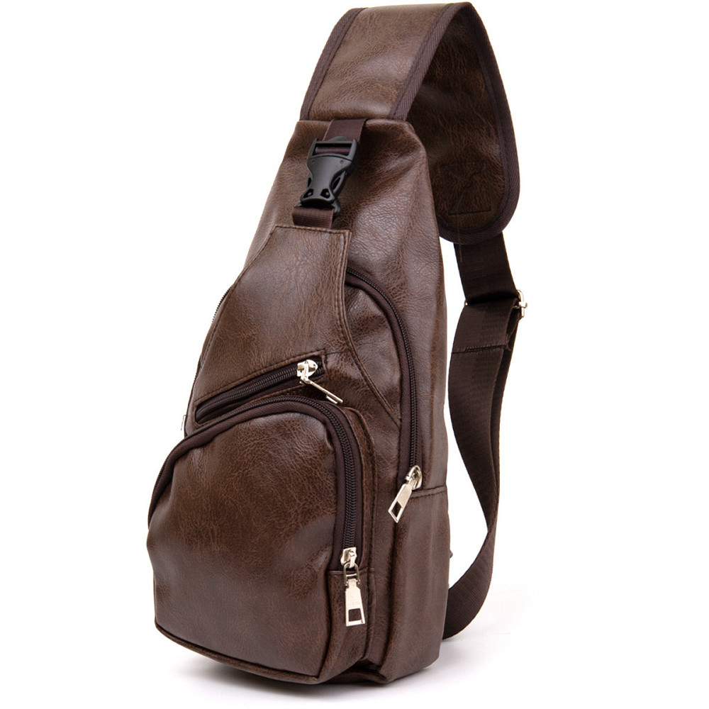 Сумка кросс боди смарт из кожзама Vintage 20572 Коричневая Киев - изображение 1