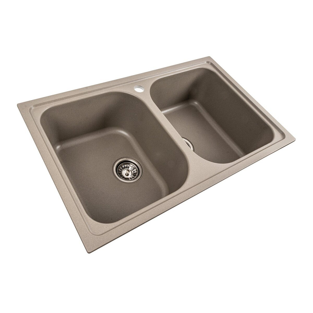 PLATINUM Гранітна мийка для кухні Platinum 7950 Equatoria матовий Титан Київ - фото 2