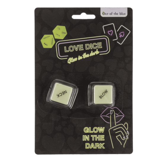 Неоновые кубики Love Dice Glow In The Dark, 2 шт. Sex Aura Киев