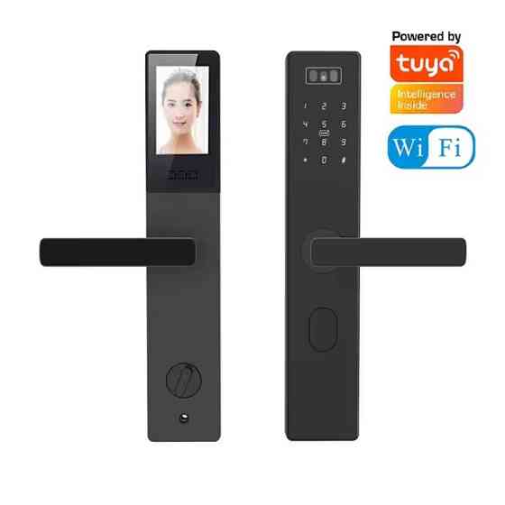 Смарт замок кодовий розумний дверний з дисплеєм KHS-D10F з розблокуванням по обличчю, відбитком пальця, ключ-картою Кам'янець-Подільський