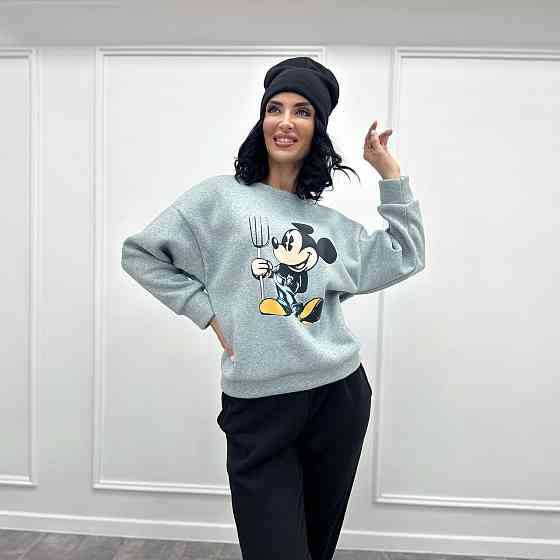 Двокольоровий спортивний костюм з шапкою "Minnie" оптом | Батал | Розпродаж моделі Київ