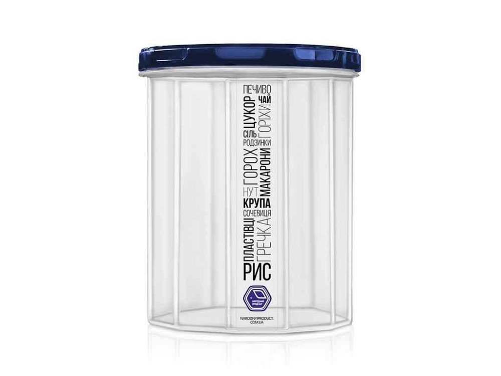 Ємність для сипучих продуктів 2л (синя кришка) арт.98и ТМ НАРОДНИЙ ПРОДУКТ Київ - фото 1