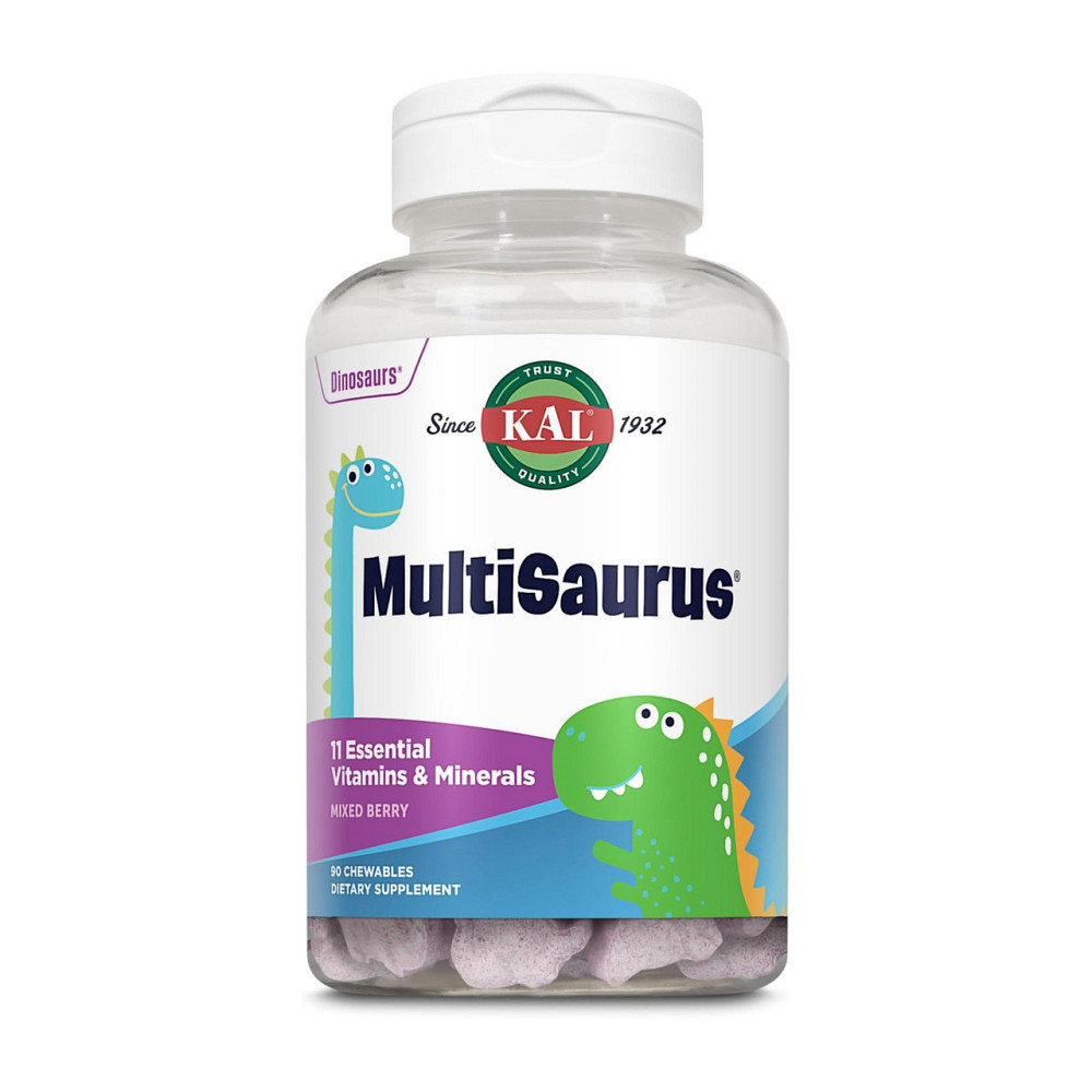 Мультивітаміни для дітей KAL MultiSaurus - 90 сhewable Berry Grape Orange Київ - фото 1