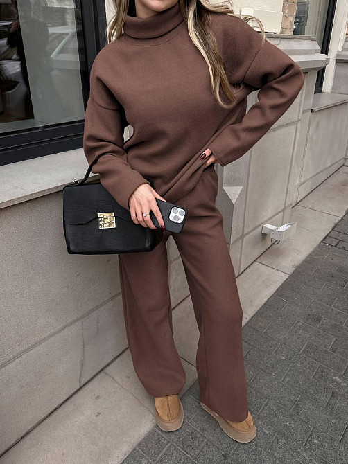 Костюм жіночий теплий шоколадний, 48/52 Харків - фото 2