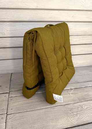 Подушка для стільців (50x120х8 см) подвійна Decorator Мальмо колір мустард 84-126 Київ