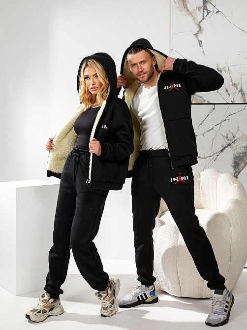 Женский повседневный теплый костюм Тринитка на флисе Черный, 42/44 Одесса - изображение 4