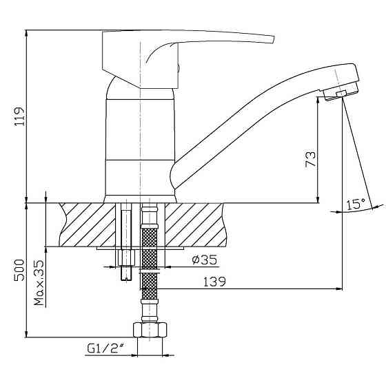 Змішувач для умивальника Haiba Ceba 004    ( HB0029 ) 27181 Харків