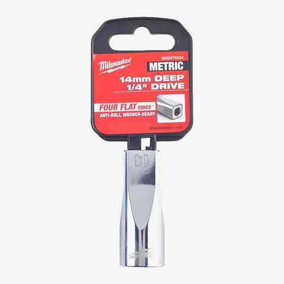 Головка хромированная метрическая удлиненная 1/4'' MILWAUKEE, 14мм Одеса