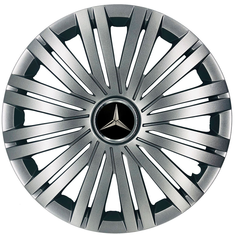Автомобильные модельные колпаки R17 Mercedes-Benz 502 4шт, SJS, серебряные Винница - изображение 1