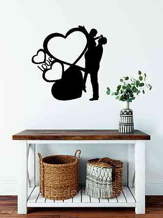 Декоративное настенное Панно «Любовь», Декор на стену 90*90 см, Черный Киев