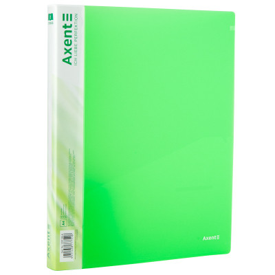 Папка на кольцах Axent А4 с 2-мя кольцами 700 мкм 25 мм Прозрачная зеленая (1207-26-A) Винница - изображение 1