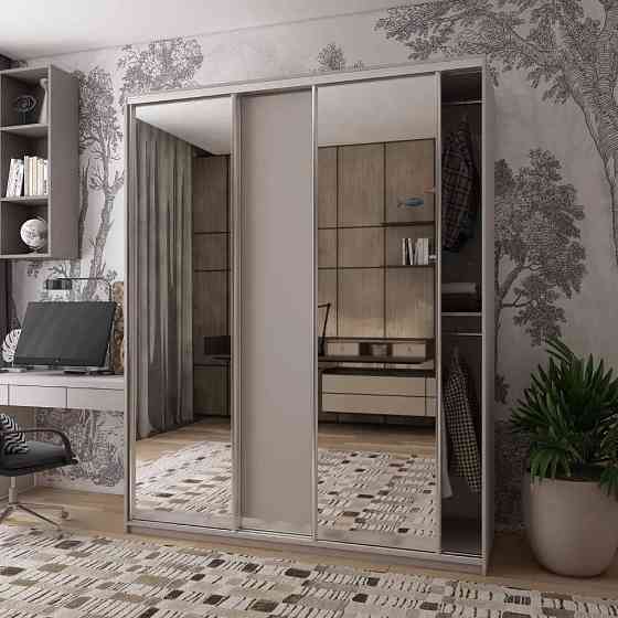 Шкаф-купе Doros Сити Лайт Кашемир 1 ДСП/2 зеркала 180х60х225 (80736368) Днепр