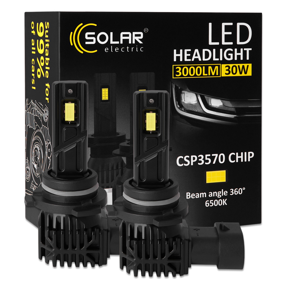Автолампа Solar LED HB4(9006) 12V 30W 3000Lm 6500K CSP3570 2шт Львов - изображение 1
